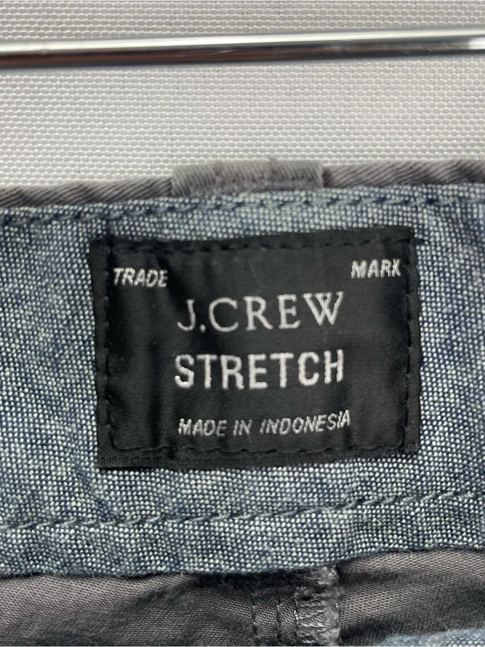 J Crew Shorts Mens 38 Gray Stretch Chino Cotton Canvas Flat Front 9” Inseam